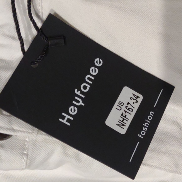 NWT HeyfaneeHeyfanee Mens Slim Fit Jeans Skinny Stretch Denim Pants 34W - Picture 7 of 10